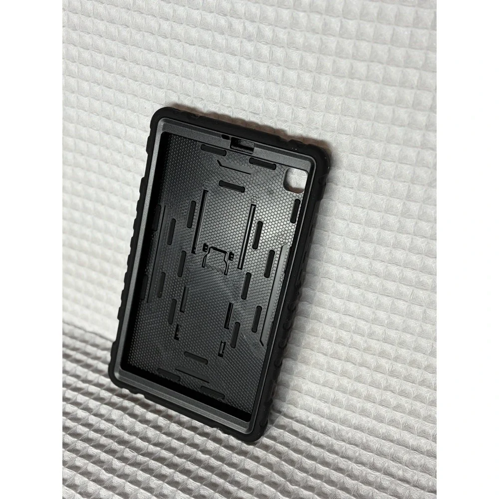 Black Rugged Shockproof Silicone Tablet Case with Integrated Stand